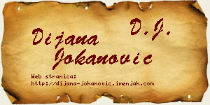 Dijana Jokanović vizit kartica